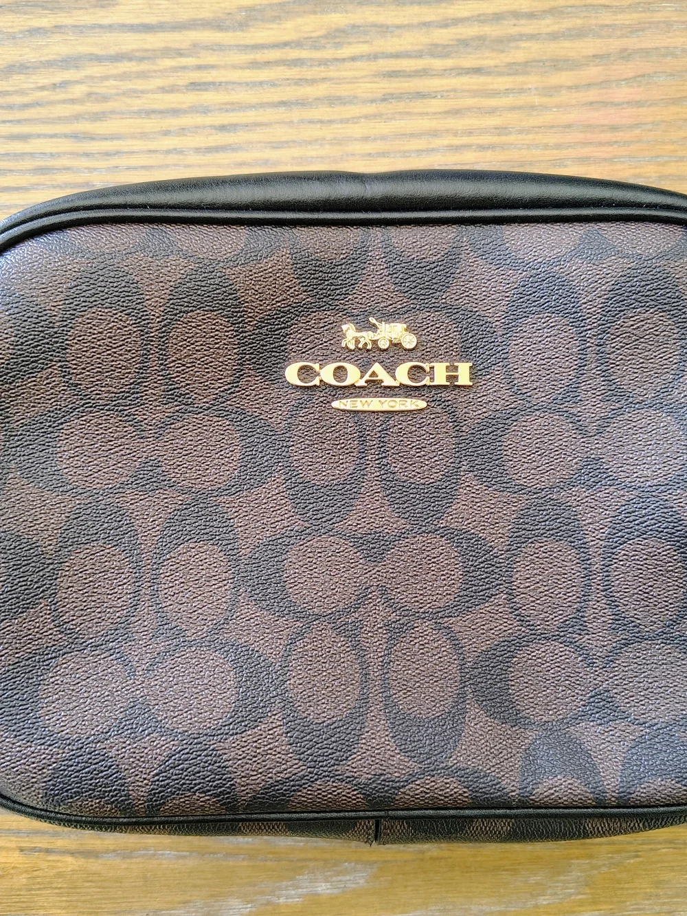 Coach Signature Jamie Camera Bag Brown/Black CA547 NWT